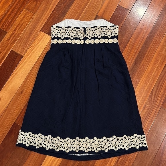 🌸 Lilly Pulitzer Betsey Strapless Dress Jacquard Size 4 - Picture 5 of 8